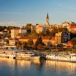 River cruise ships in Nuremberg, Germany.