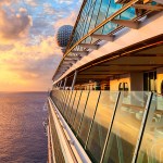 caribbean cruise excursions sunset view on the deck of a cruise ship