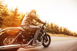 man riding a motorcycle