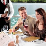 river cruises couple Al fresco Dining on the AmaVida.