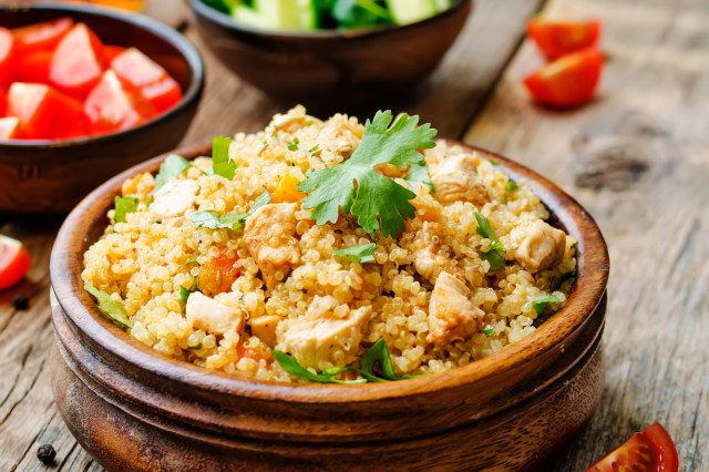 bowl of rice from a recipe created in a slow cooker