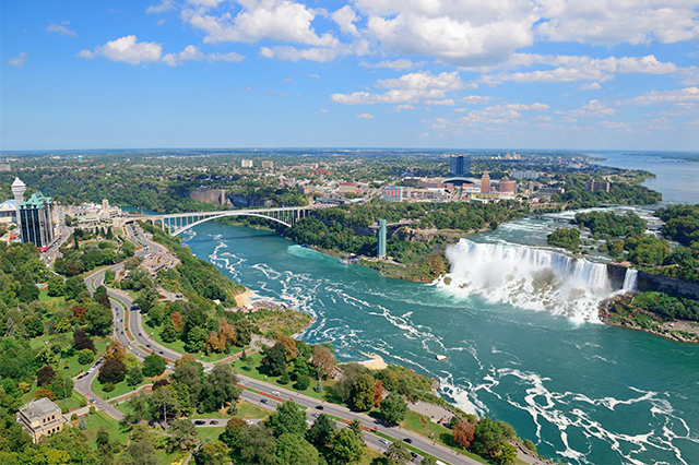 things to do in niagara falls - aerial shot of niagara falls