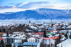 Iceland landscape in the winter