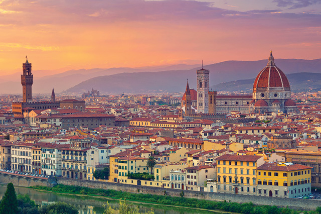 aerial of Tuscany, Italy