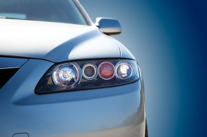 clear headlights on a car