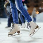 best outdoor ice skating rink - ice skates on a ice rink