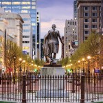 George Washington statue outside the North Carolina state capitol