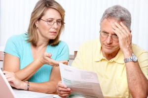 Couple looking at paperwork