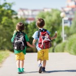 Kids with backpacks