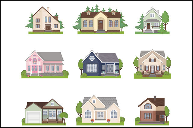 graphic of different types of homes