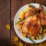 thanksgiving turkey served with vegetables