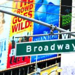 theater etiquette - broadway street sign