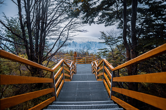 Staircase into Perito Moreno Glacier