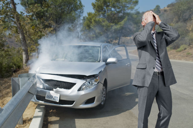 what happens if you crash your rental car