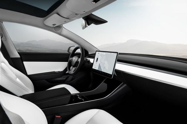 tesla interior