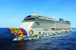 Norwegian Encore at sea