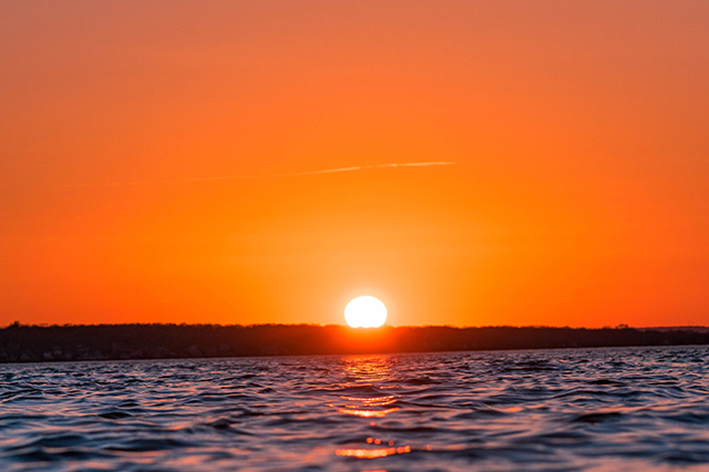 photographing sunset