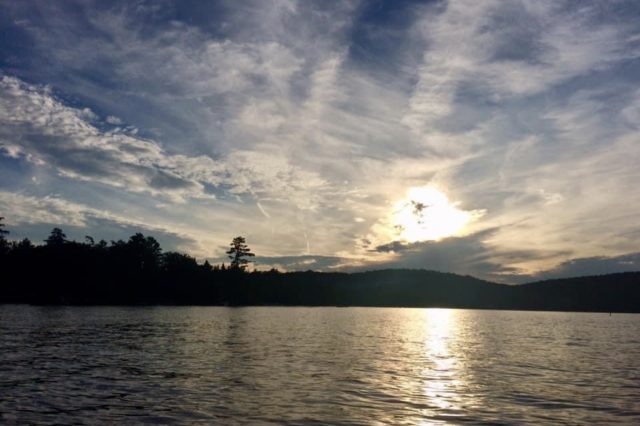 west caroga lake sunset