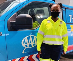 Christina Johnson, AAA roadside technician