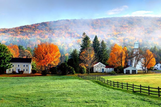 autumn scene - fall activities in new england