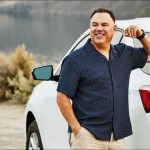 man and car