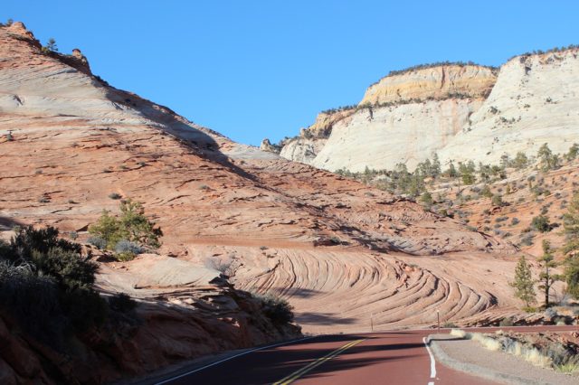 Red road through orange rock