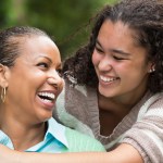 mother daughter hugging