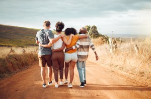 friends walking