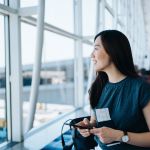 UK ETA - woman at airport