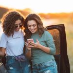 Sunset, Smart phone, Travel, Technology, Family