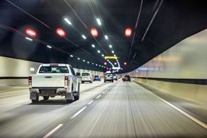 driving in tunnel