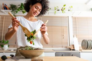 making salad